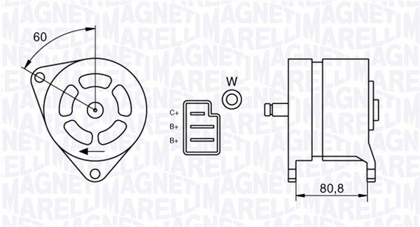 MAGNETI MARELLI Ģenerators 063324199010